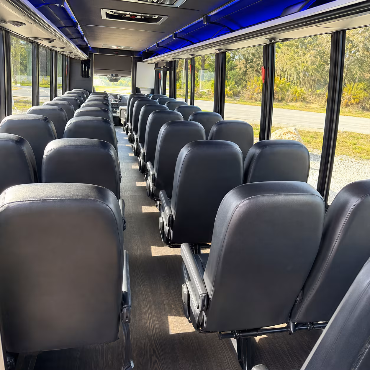 south gate 25 passenger minibus inside