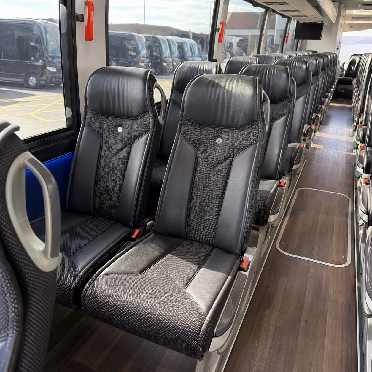 south gate 40 passenger charter bus interior