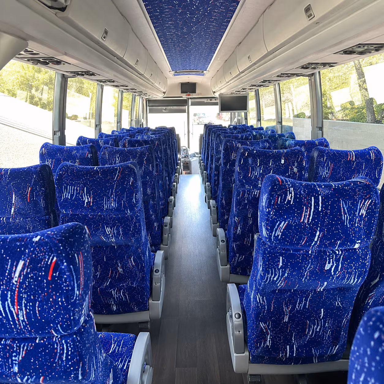south gate 50 passenger charter bus interior