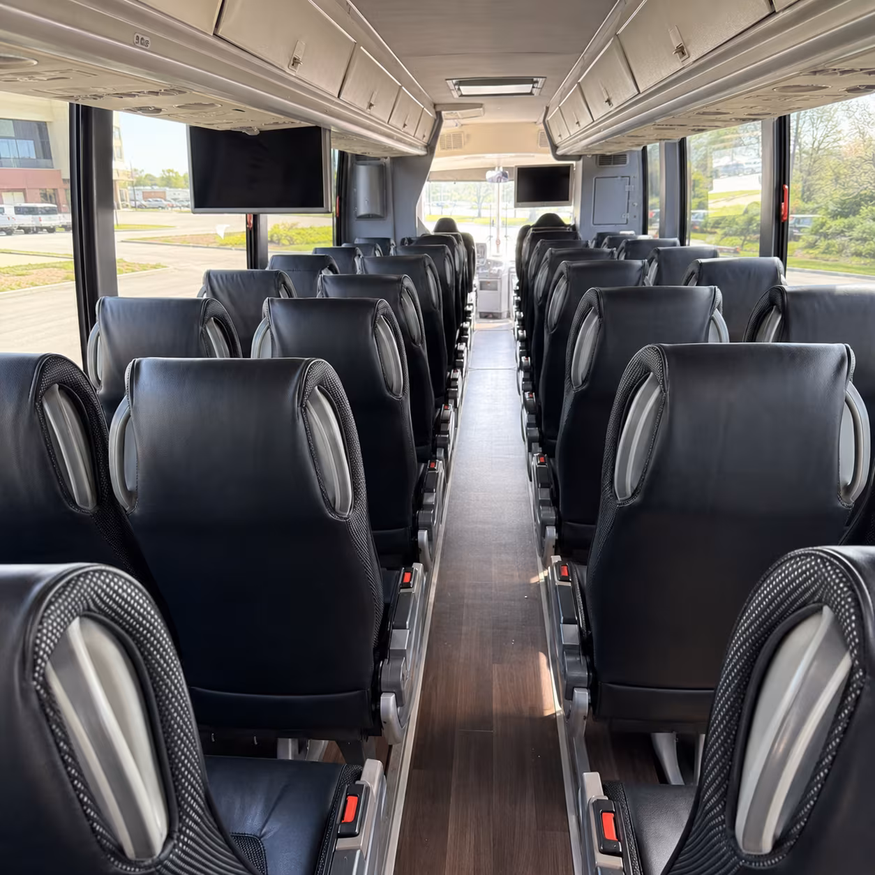 south gate charter bus interior